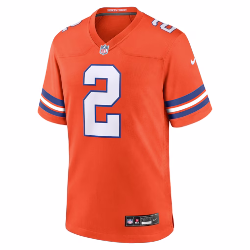 Patrick Surtain II Denver Broncos Nike Mile High Collection 1977 Throwback Player Game Jersey – Orange - Image 2