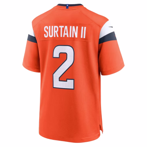 Patrick Surtain II Denver Broncos Nike Mile High Collection Game Jersey – Orange - Image 2
