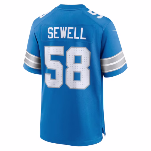 Penei Sewell Detroit Lions Nike Game Jersey – Blue - Image 3