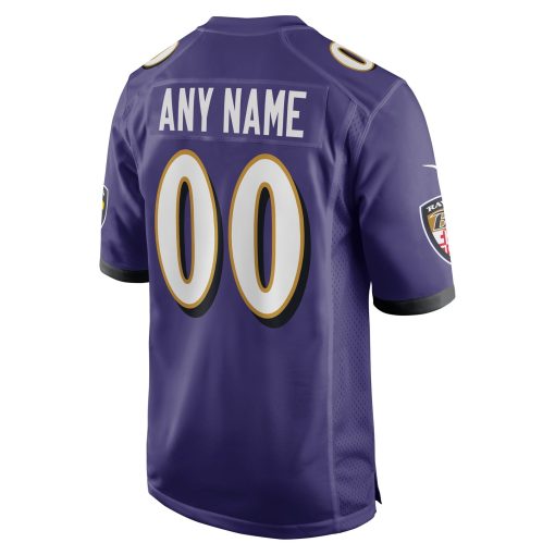 Baltimore Ravens Nike Custom Game Jersey – Purple - Image 3