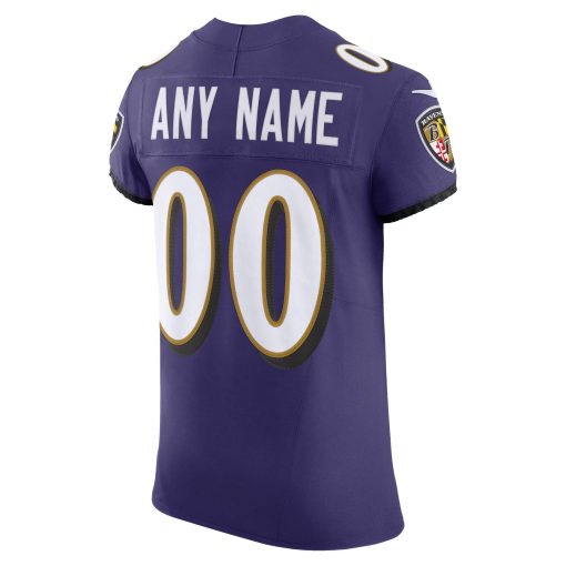 Baltimore Ravens Nike Vapor F.U.S.E. Elite Custom Jersey – Purple - Image 3