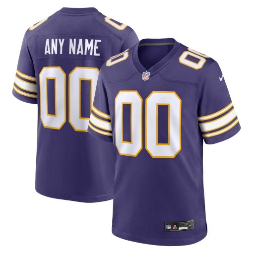 Minnesota Vikings Nike Classic Custom Game Jersey – Purple