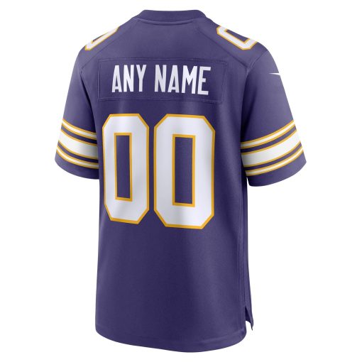 Minnesota Vikings Nike Classic Custom Game Jersey – Purple - Image 3