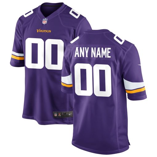 Minnesota Vikings Nike Custom Game Jersey – Purple