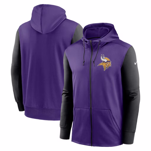 Minnesota Vikings Nike Performance Full-Zip Hoodie – Purple