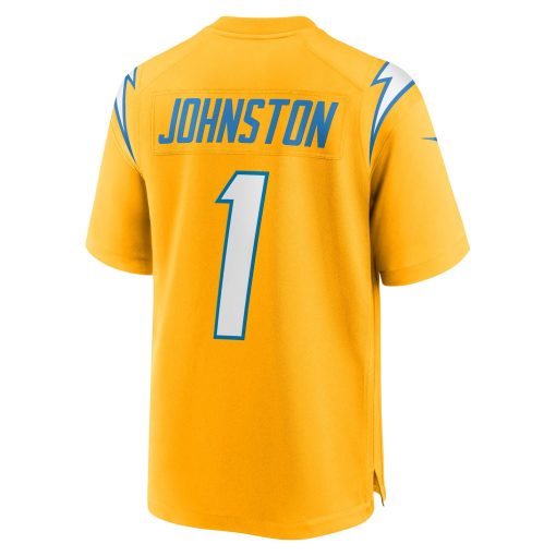 Quentin Johnston Los Angeles Chargers Nike Alternate Charger Power Game Player Jersey – Gold - Image 3