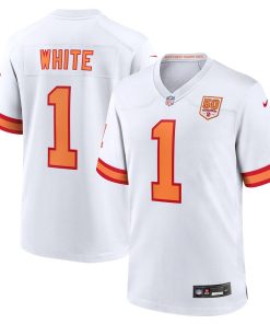 Rachaad White ’76 Tampa Bay Buccaneers Nike 50th Season Game Jersey – White