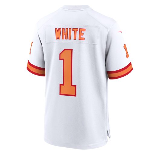 Rachaad White ’76 Tampa Bay Buccaneers Nike 50th Season Game Jersey – White - Image 3