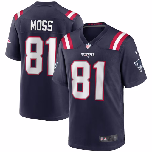 Randy Moss New England Patriots Nike Game Retired Player Jersey – Navy