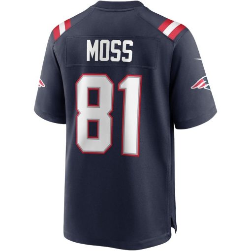 Randy Moss New England Patriots Nike Game Retired Player Jersey – Navy - Image 3