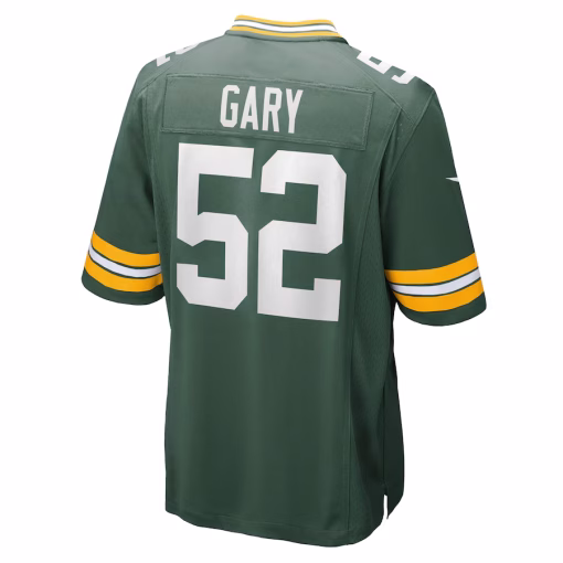 Men’s Green Bay Packers Rashan Gary Nike Green Game Jersey - Image 3