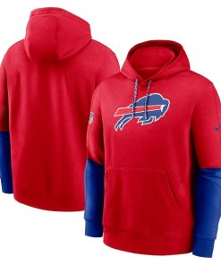 Buffalo Bills Nike 2024 Sideline Club Pullover Hoodie – Red