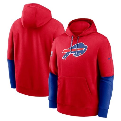Buffalo Bills Nike 2024 Sideline Club Pullover Hoodie – Red