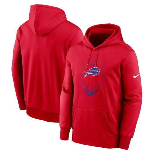 Buffalo Bills Nike Icon Performance Pullover Hoodie – Red