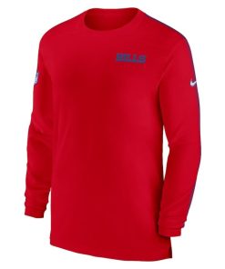 Alternative view of Buffalo Bills Nike Sideline Coach UV Performance Long Sleeve T-Shirt – Red
