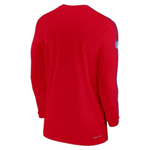 Buffalo Bills Nike Sideline Coach UV Performance Long Sleeve T-Shirt – Red - Image 3