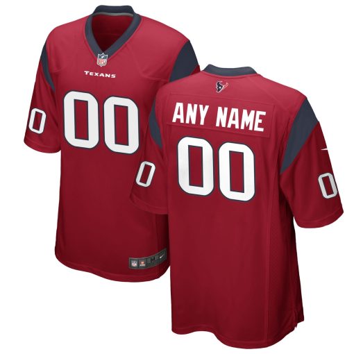 Houston Texans Nike Alternate Custom Game Jersey – Red