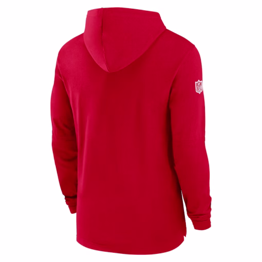 Men’s Kansas City Chiefs Nike Red Sideline Hoodie Performance Long Sleeve T-Shirt - Image 3