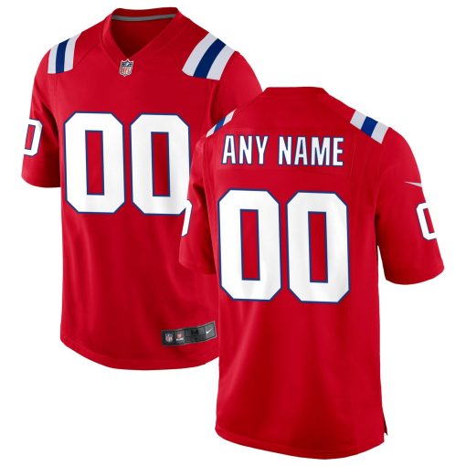 New England Patriots Nike Alternate Custom Jersey – Red