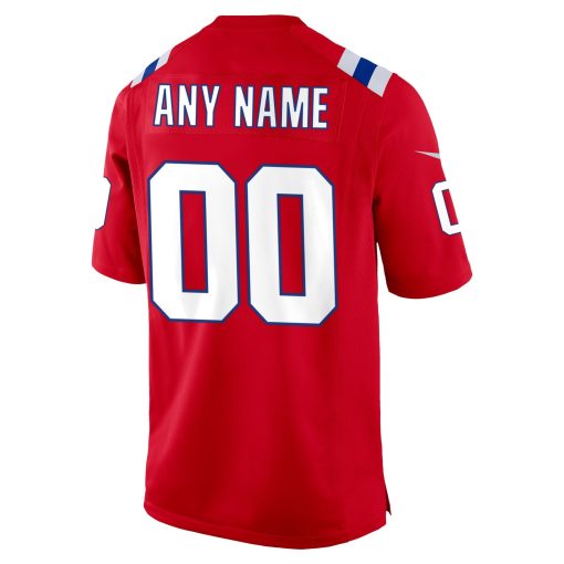 New England Patriots Nike Alternate Custom Jersey – Red - Image 3