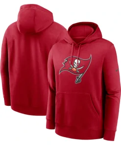 Tampa Bay Buccaneers Nike Club Logo Pullover Hoodie – Red