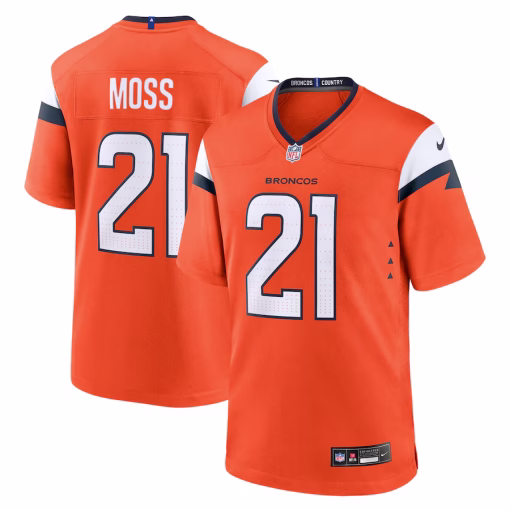 Riley Moss Denver Broncos Nike Team Game Jersey – Orange