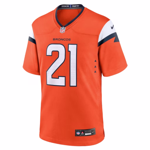 Riley Moss Denver Broncos Nike Team Game Jersey – Orange - Image 2