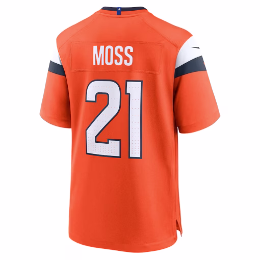 Riley Moss Denver Broncos Nike Team Game Jersey – Orange - Image 3