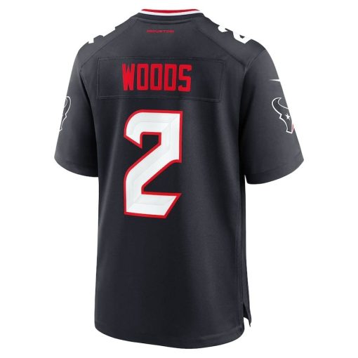 Robert Woods Houston Texans Nike Team Game Jersey – Navy - Image 3