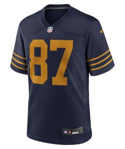 Alternative view of Romeo Doubs Green Bay Packers Nike The 1923 Classic Game Jersey – Navy