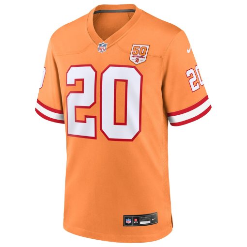 Ronde Barber  Tampa Bay Buccaneers Nike 50th Season Game Jersey – Creamsicle - Image 2