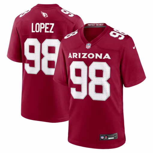 Roy Lopez Arizona Cardinals Nike Team Game Jersey – Cardinal