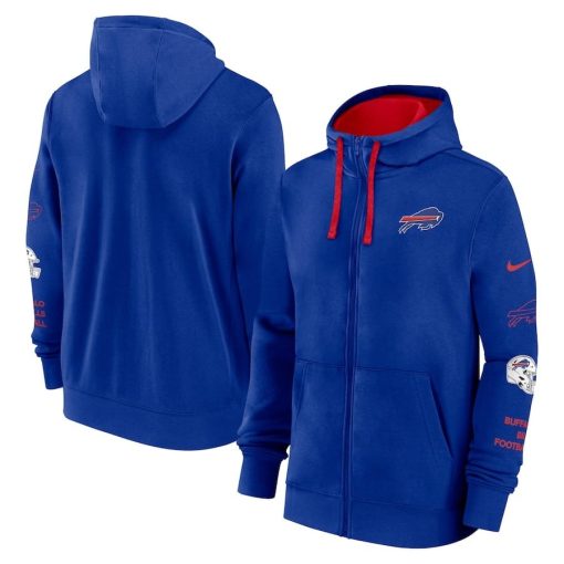 Buffalo Bills Nike Club Full-Zip Hoodie Jacket – Royal