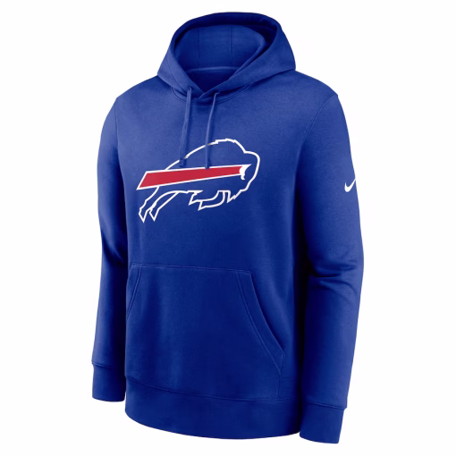 Buffalo Bills Nike Club Logo Pullover Hoodie – Royal - Image 2