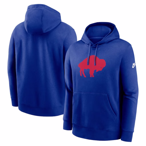 Buffalo Bills Nike Rewind Club Logo Pullover Hoodie – Royal
