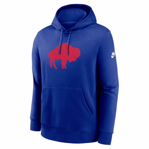 Buffalo Bills Nike Rewind Club Logo Pullover Hoodie – Royal - Image 2