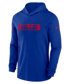 Alternative view of Buffalo Bills Nike Sideline Hoodie Performance Long Sleeve T-Shirt – Royal