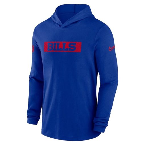 Buffalo Bills Nike Sideline Hoodie Performance Long Sleeve T-Shirt – Royal - Image 2