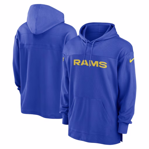 Los Angeles Rams Nike 2023 Sideline Lightweight Performance Hooded Top – Royal