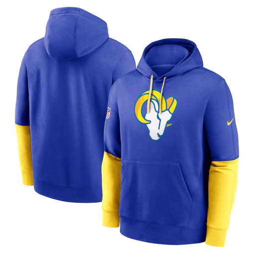 Los Angeles Rams Nike 2024 Sideline Club Pullover Hoodie – Royal