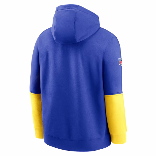 Los Angeles Rams Nike 2024 Sideline Club Pullover Hoodie – Royal - Image 3
