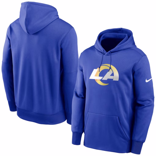 Los Angeles Rams Nike Primary Logo Therma Performance Pullover Hoodie – Royal
