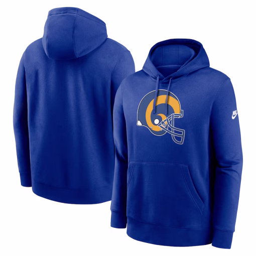 Los Angeles Rams Nike Rewind Club Logo Pullover Hoodie – Royal