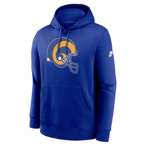Los Angeles Rams Nike Rewind Club Logo Pullover Hoodie – Royal - Image 2