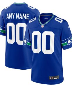 Seattle Seahawks Nike Throwback Custom Jersey – Royal