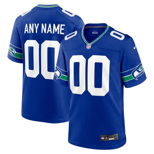Seattle Seahawks Nike Throwback Custom Jersey – Royal