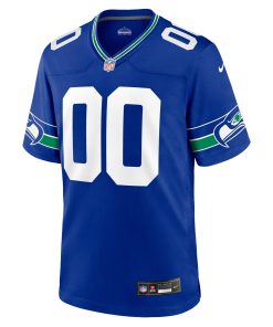 Alternative view of Seattle Seahawks Nike Throwback Custom Jersey – Royal