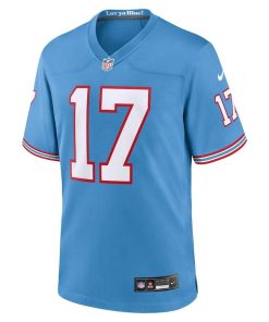 Alternative view of Ryan Tannehill Tennessee Titans Nike Oilers Throwback Alternate Game Player Jersey – Light Blue