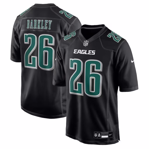 Saquon Barkley Philadelphia Eagles Nike Fashion Game Jersey – Carbon Black