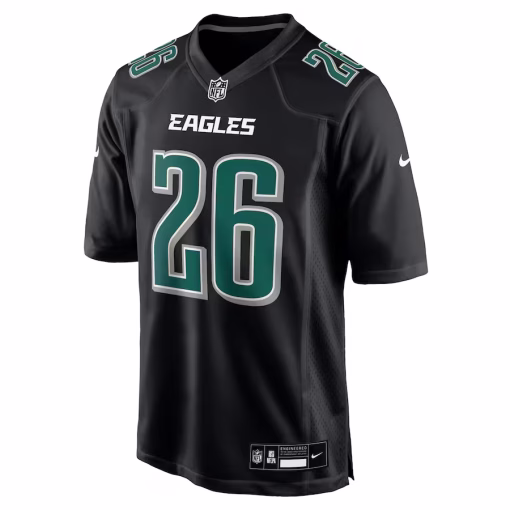 Saquon Barkley Philadelphia Eagles Nike Fashion Game Jersey – Carbon Black - Image 2